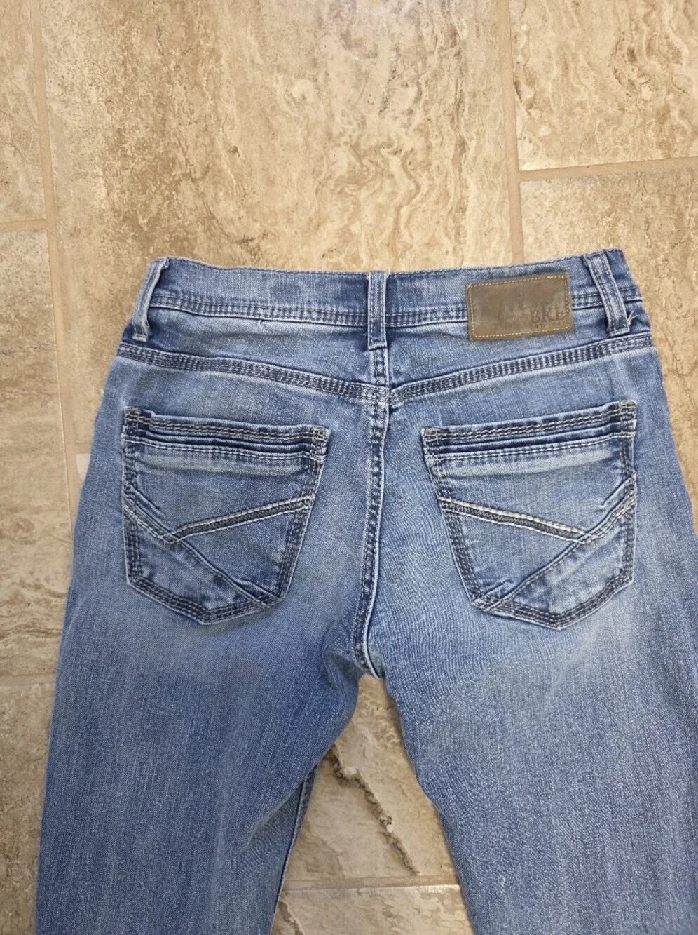 BKE Alec Skinny Jeans Men's 29 X 30 Blue Faded Wash Denim Tapered Leg Casual